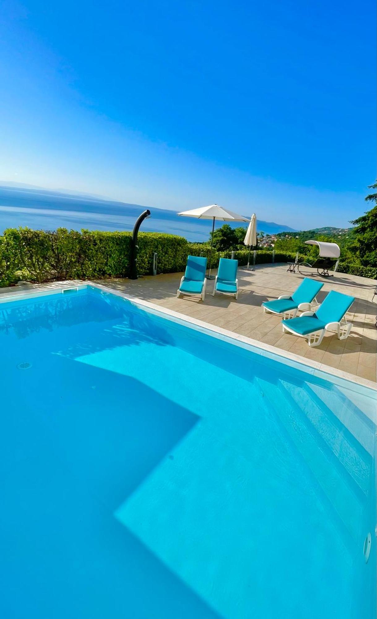 Luxury Villa Eternity - Marvelous Sea View - Box Spring Beds - Opatija-Poljane Exterior foto